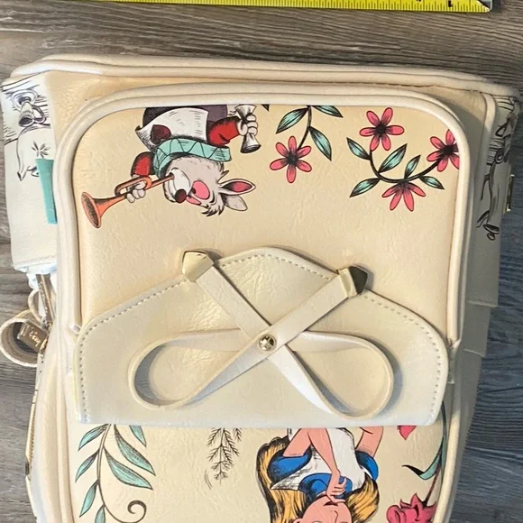 NWT DISNEY Alice In Wonderland Backpack Bag - Picture 7 of 8